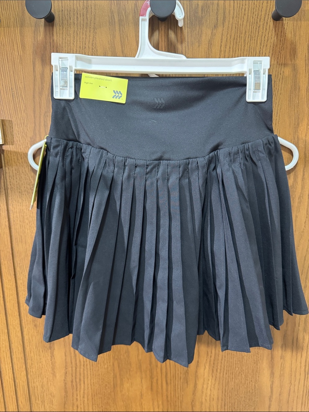 all in motion Black Pleated Skater Skirt